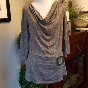 Gray sparkly top